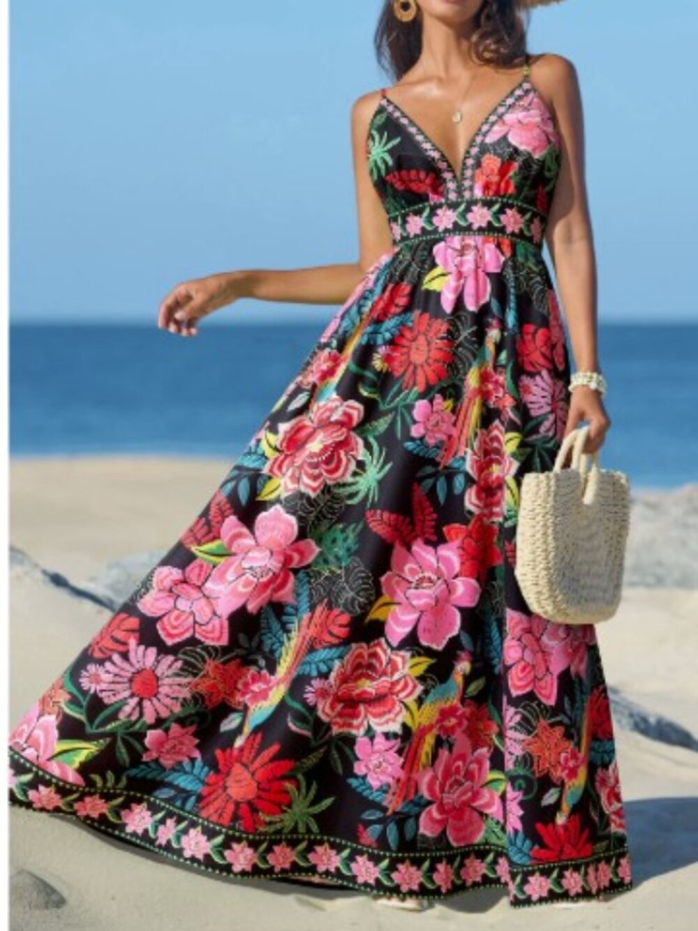 NWT Cupshe True Blossom Floral Maxi Dress (Size Large)